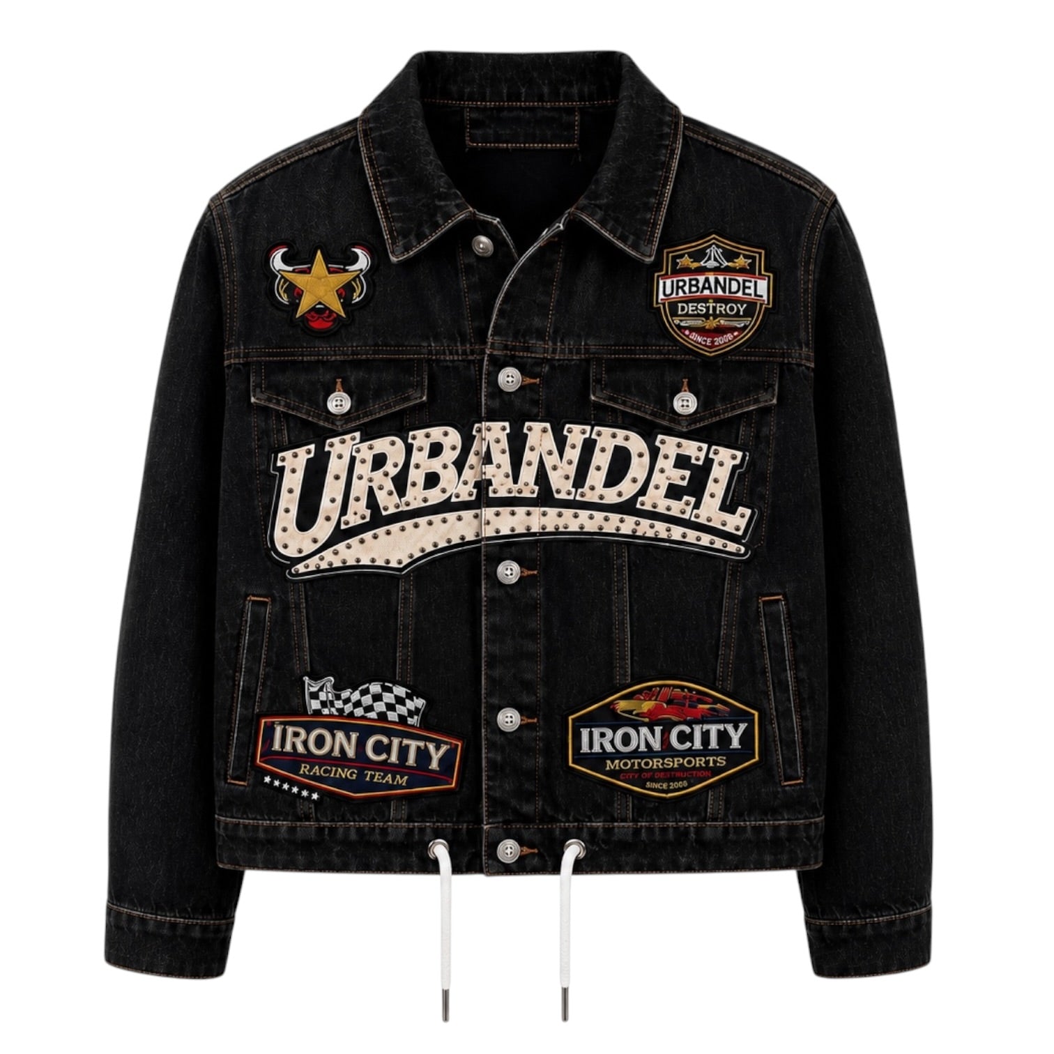 Iron City Racing” Denim Jacket