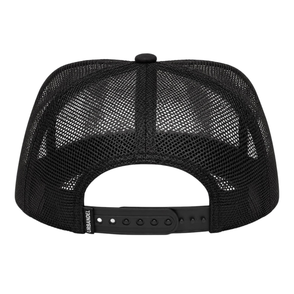 Heritage Script Trucker Hat – Black/White
