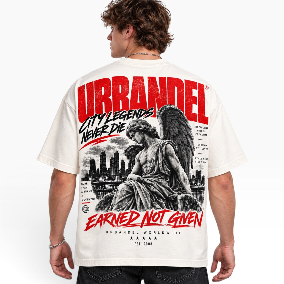 City Legends Never Die Heavyweight Tee - Vintage Cream
