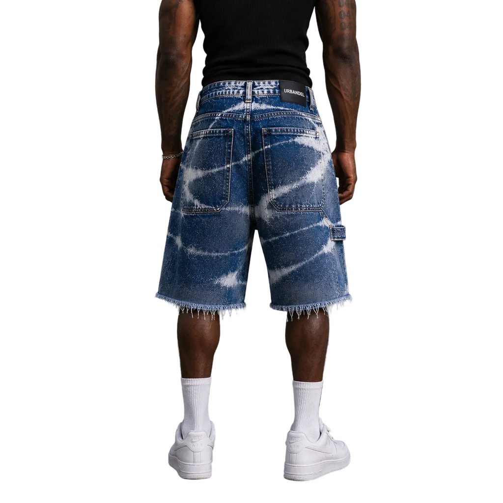 X-Strike Drift” Rhinestone Denim Shorts