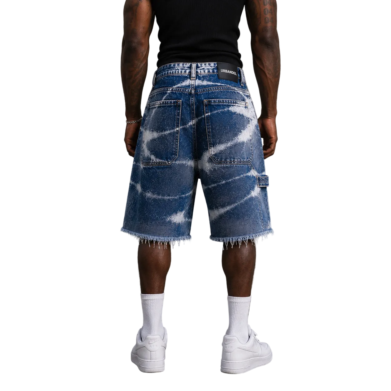 X-Strike Drift” Rhinestone Denim Shorts