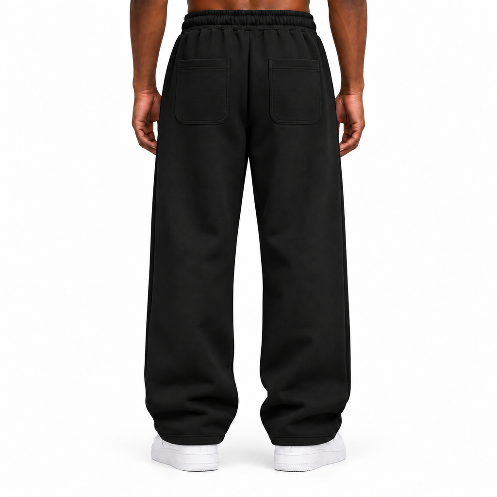 Bull Legacy Wide-Leg Sweatpants – Black