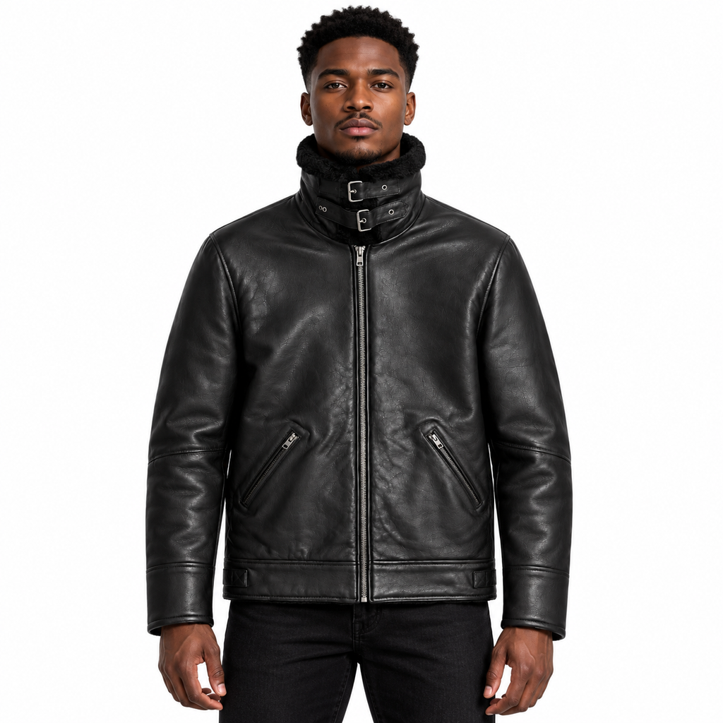 Iron Ascent” Lambskin Fur Jacket