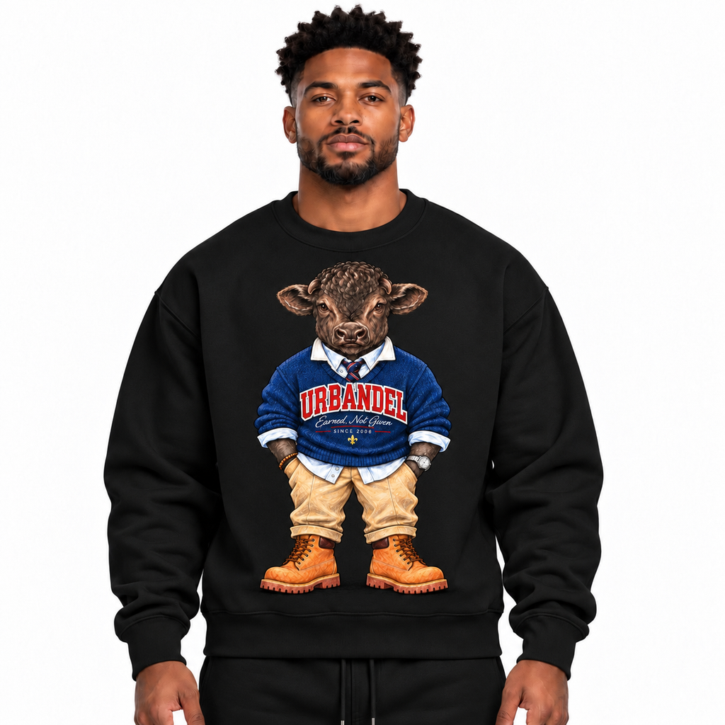 Bull Legacy Graphic Crewneck – Black