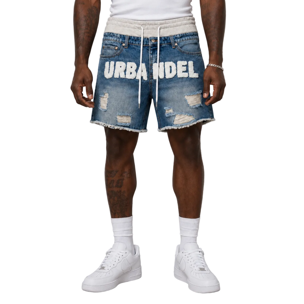 Angel Core Distressed Denim Shorts
