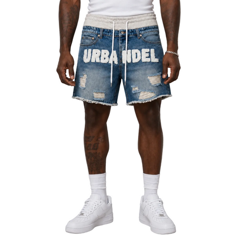 Angel Core Distressed Denim Shorts