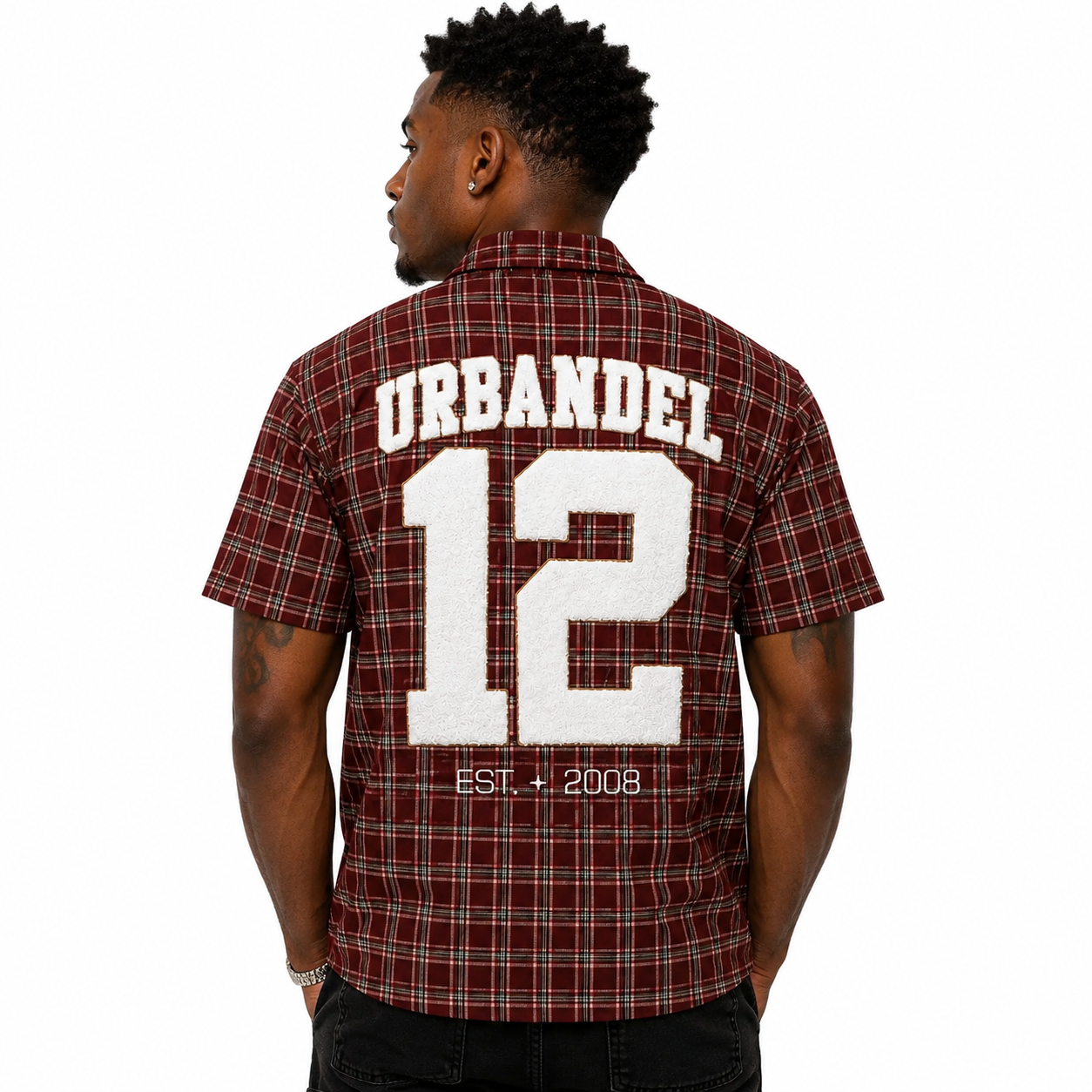 Earned Not Given Plaid Button Up