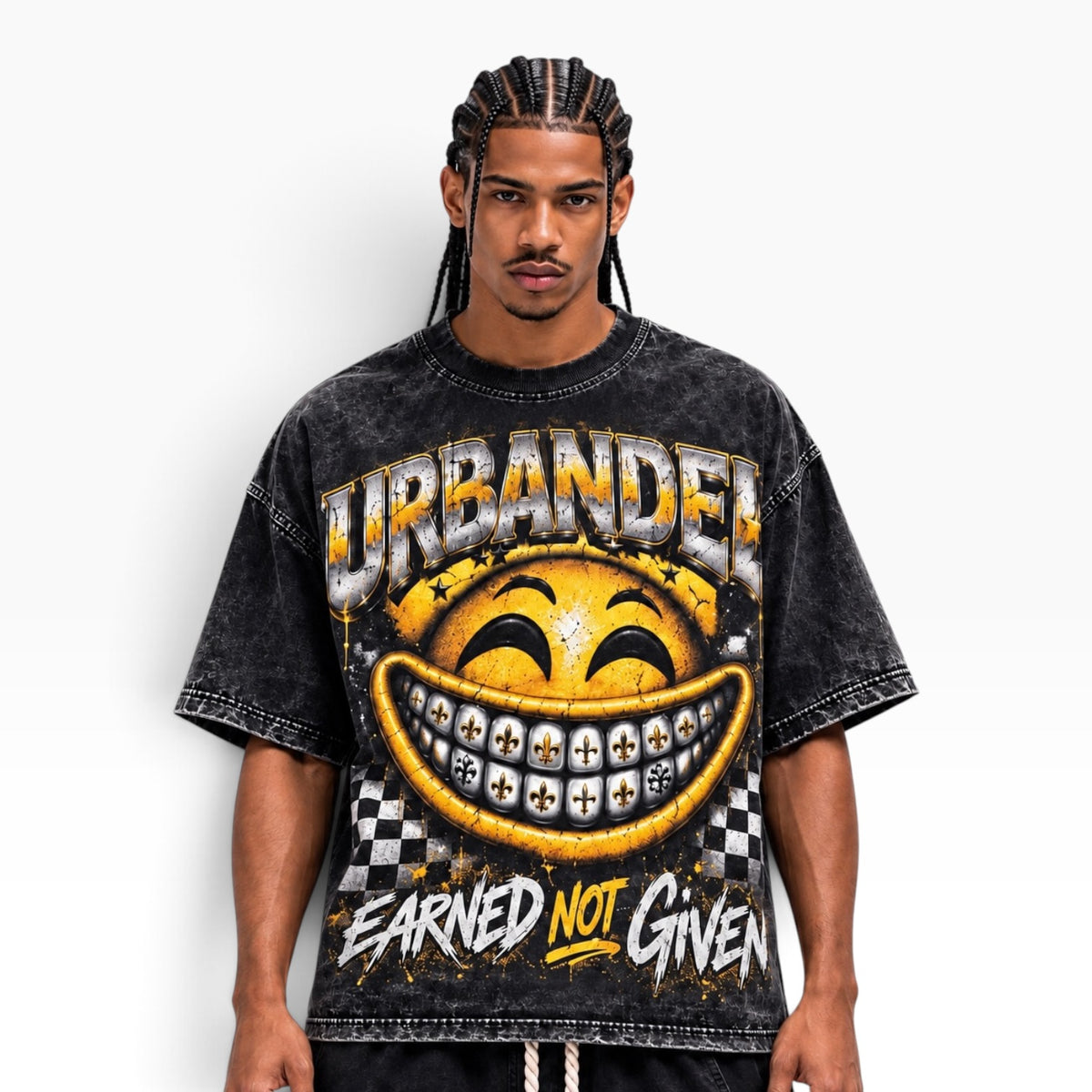 Earned Smile Heavyweight Tee – Washed Black