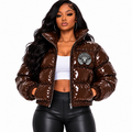 Bull Legacy Cropped Puffer Jacket – Brown