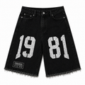 Midnight Division 81” Distressed Denim Shorts