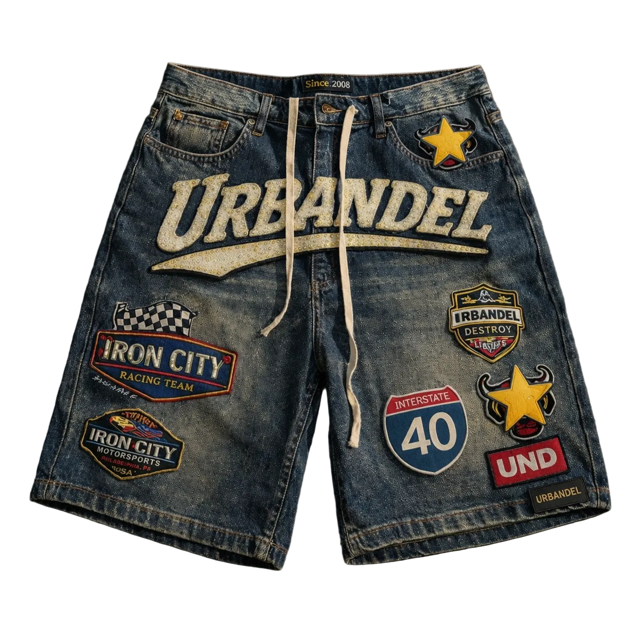 Interstate 40 Racing Denim Shorts