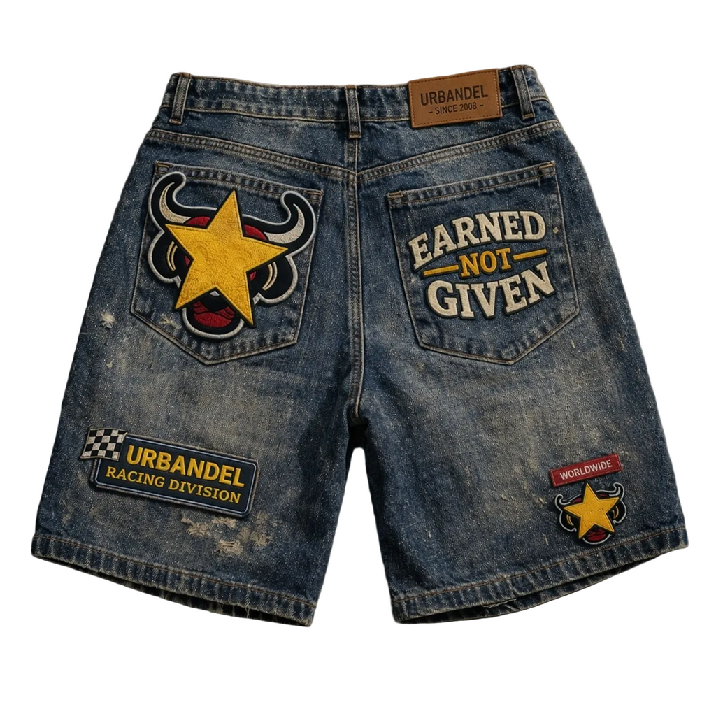 Interstate 40 Racing Denim Shorts