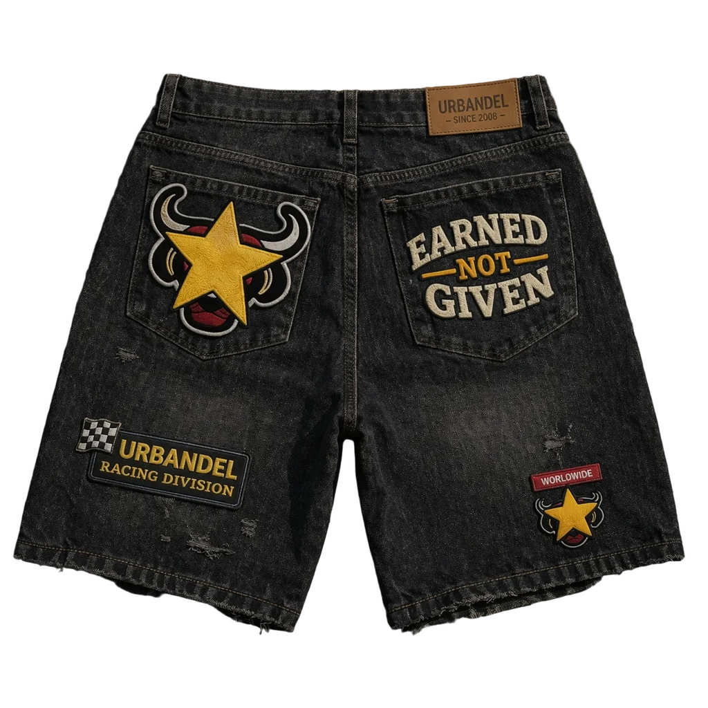 Iron City Racing Denim Shorts