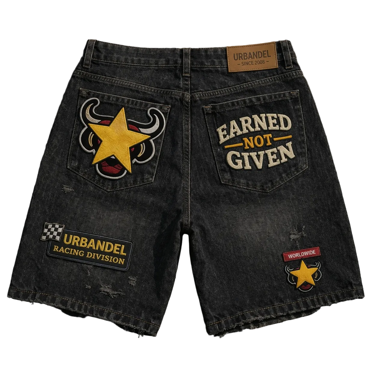 Iron City Racing Denim Shorts
