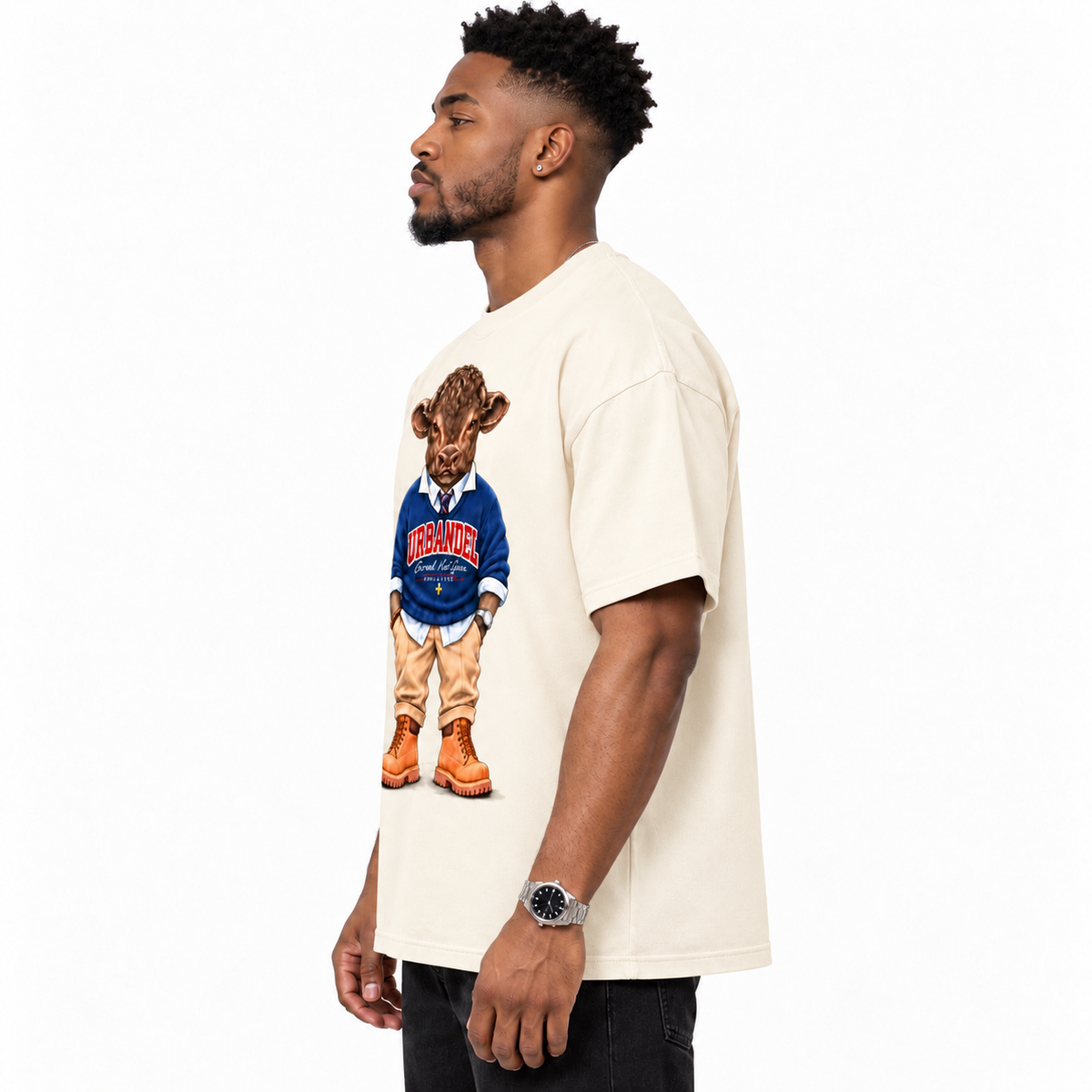 Bull Legacy Graphic Tee – Cream