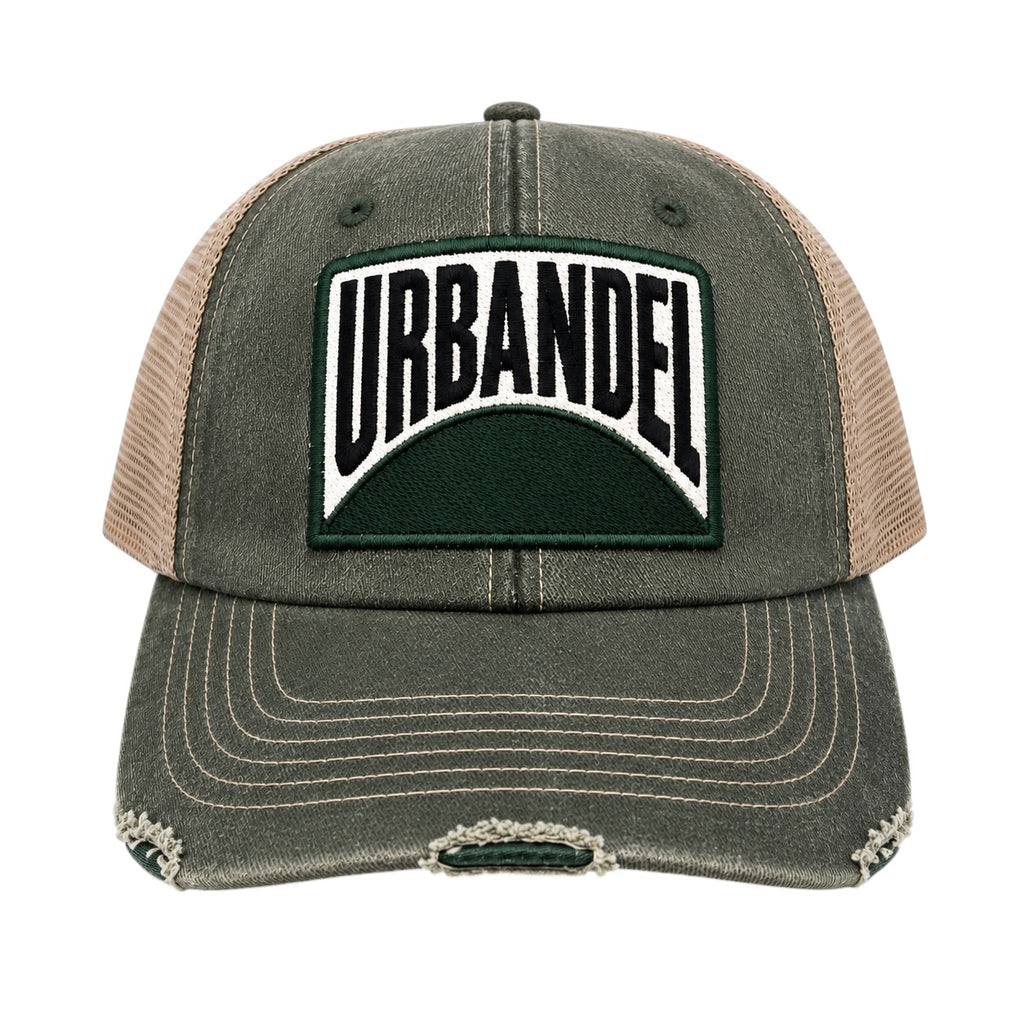 Heritage Arch Trucker Hat – Vintage Olive