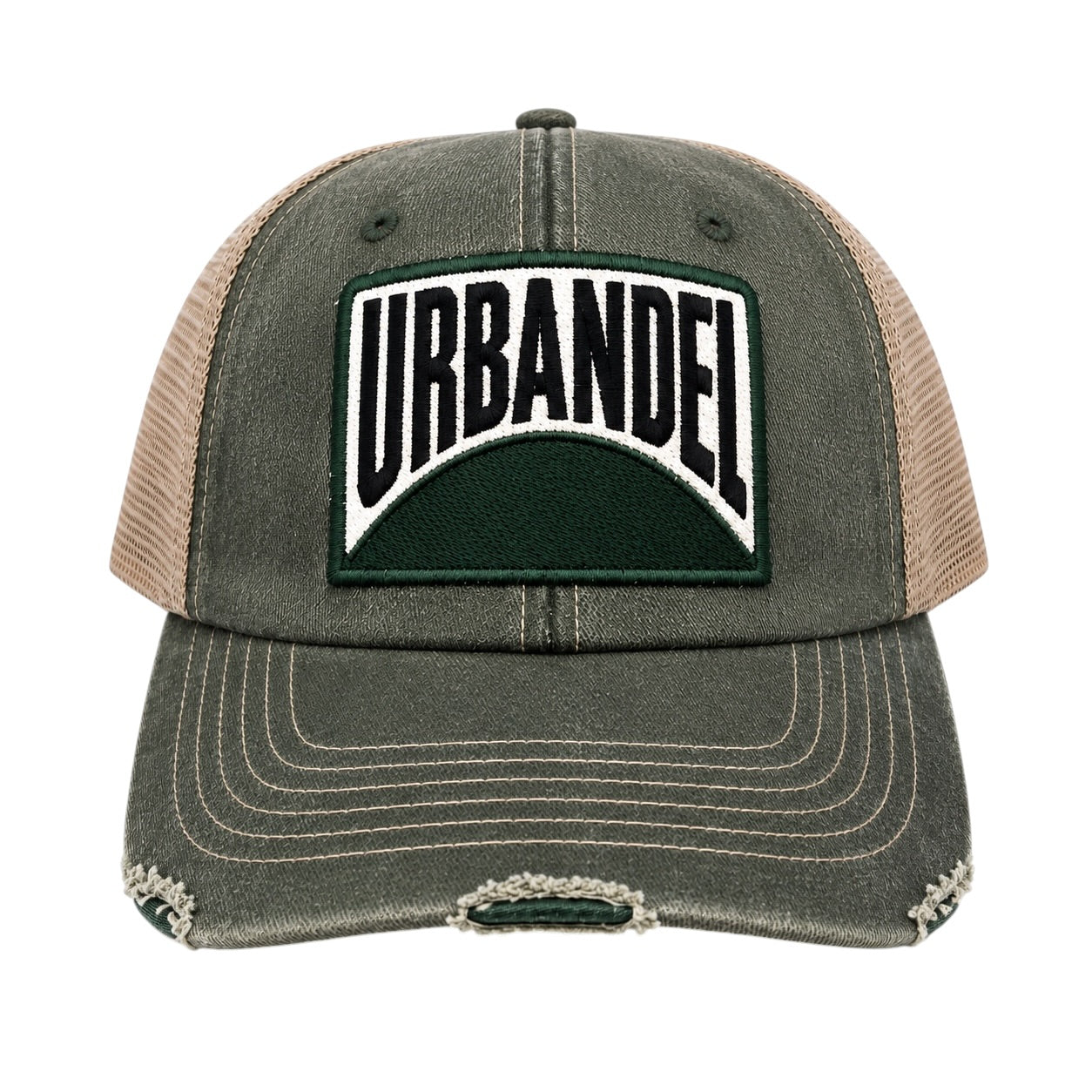 Heritage Arch Trucker Hat – Vintage Olive
