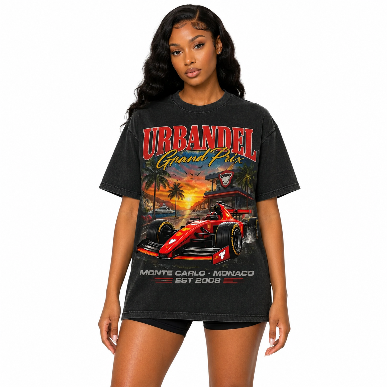 Monte Carlo Grand Prix Tee – Vintage Black