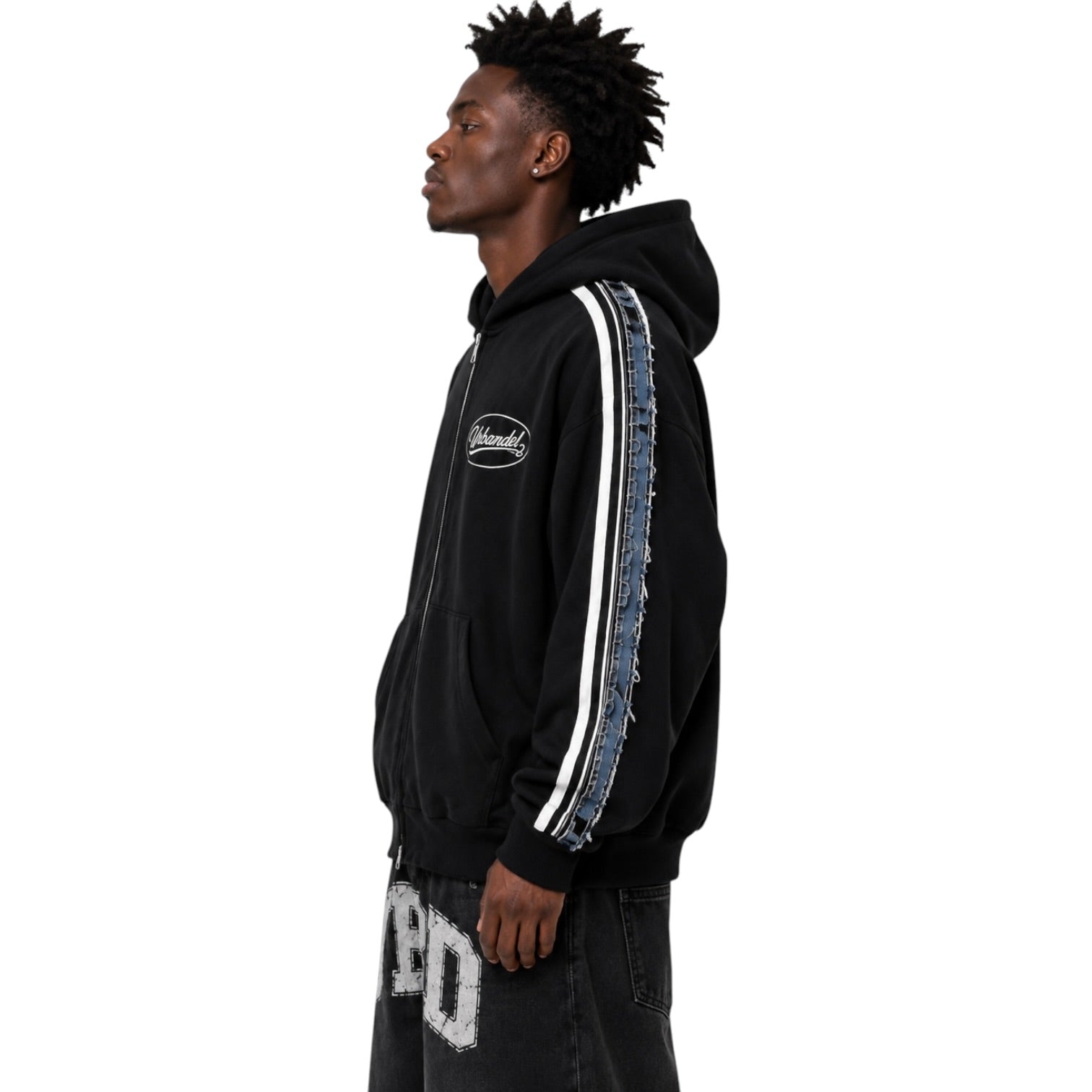 Trackline Denim Zip Hoodie