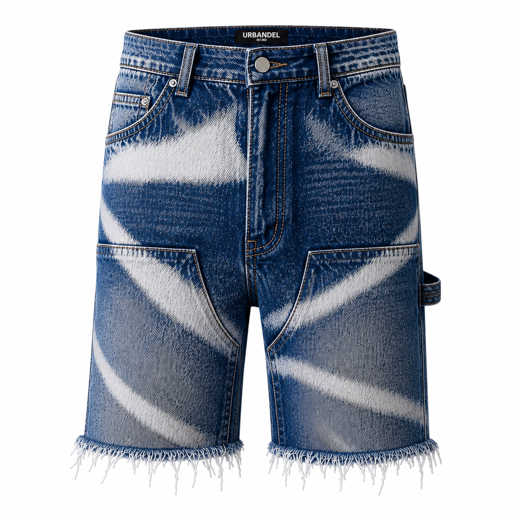 X-Strike Drift” Rhinestone Denim Shorts