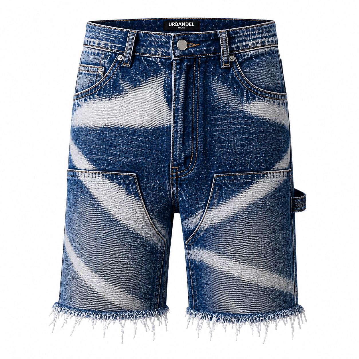 X-Strike Drift” Rhinestone Denim Shorts