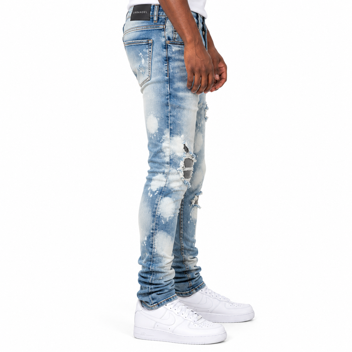 Blue Haze Distressed Stacked Denim