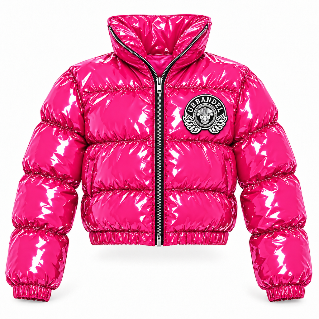 Bull Legacy Cropped Puffer Jacket – Pink