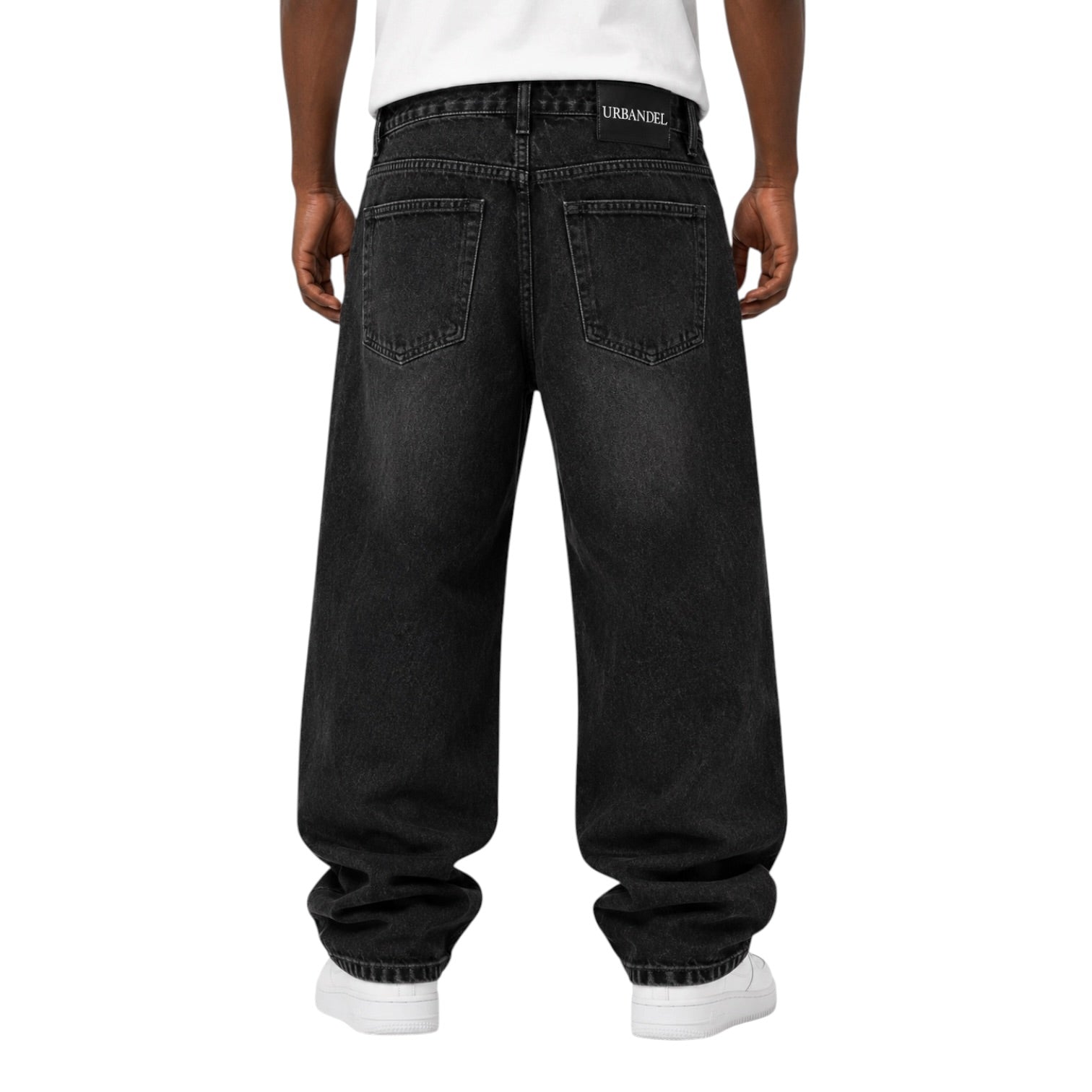 Cracked UBD Distressed Denim – Washed Black