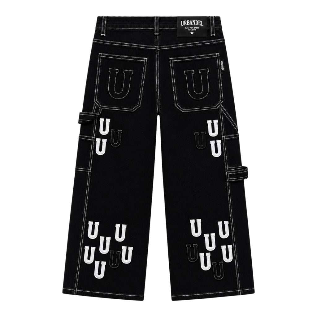Iron Utility U” Distressed Denim (Black)