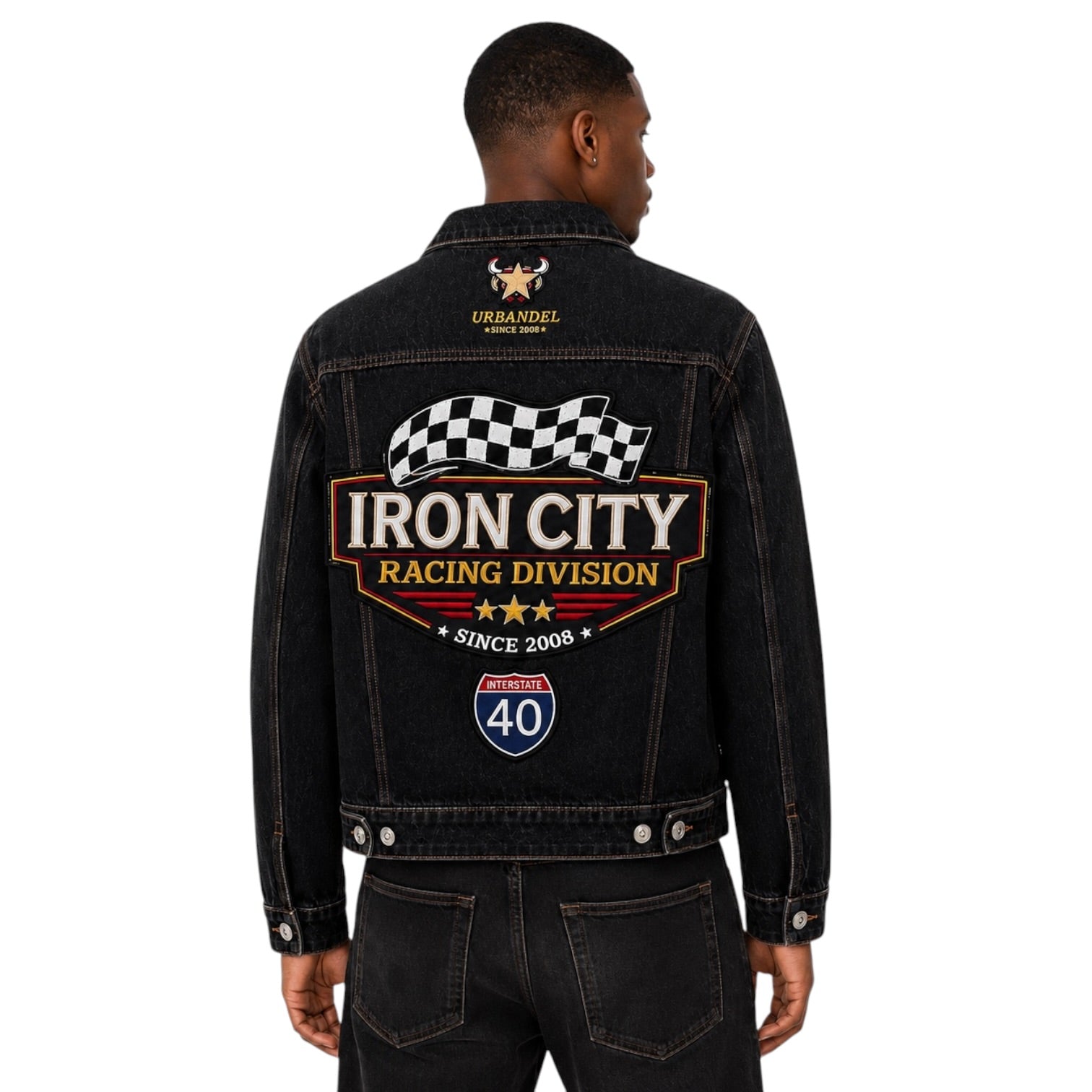 Iron City Racing” Denim Jacket