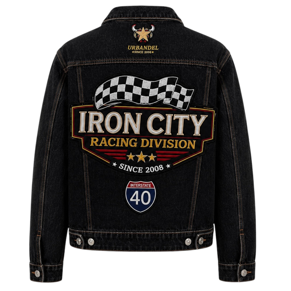 Iron City Racing” Denim Jacket