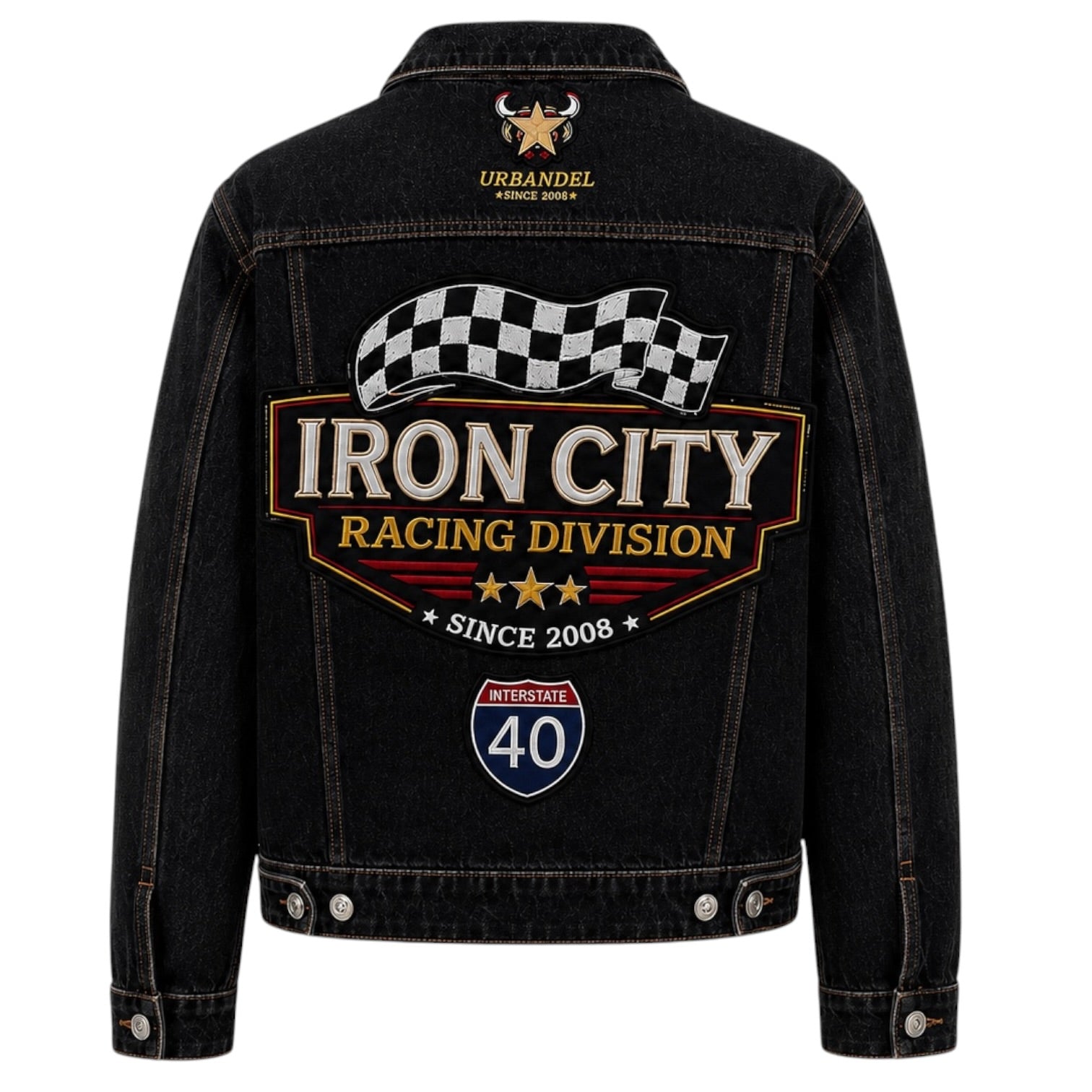 Iron City Racing” Denim Jacket