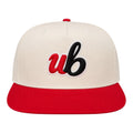 Script Snapback – Cream/Red