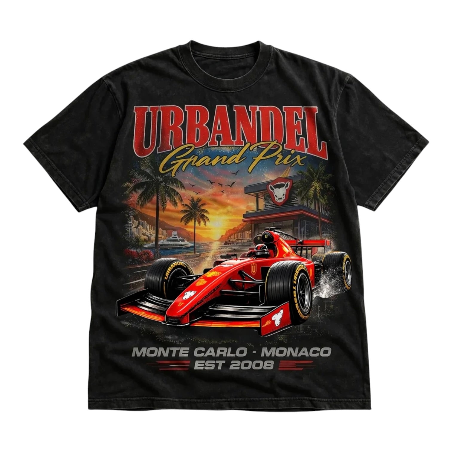 Monte Carlo Grand Prix Tee – Vintage Black