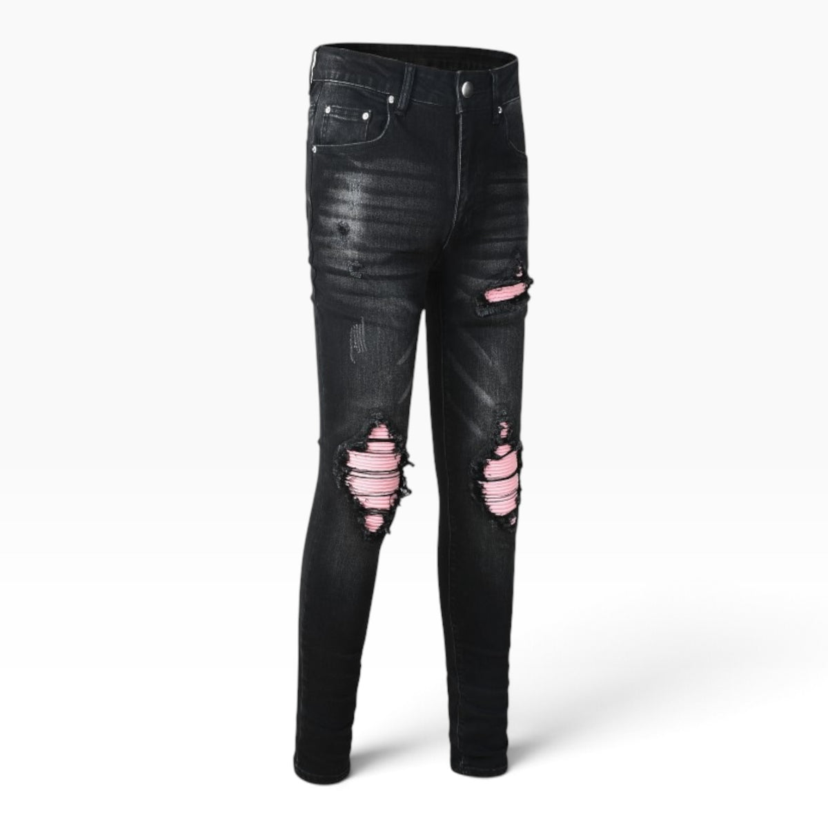 Midnight Rose Distressed Denim