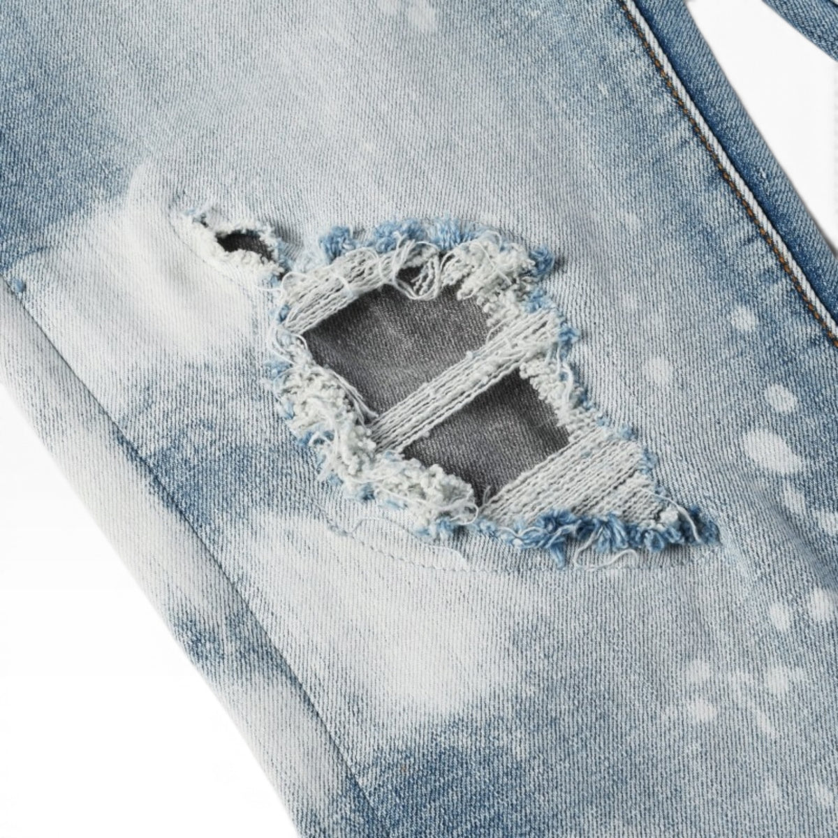 Blue Haze Distressed Stacked Denim