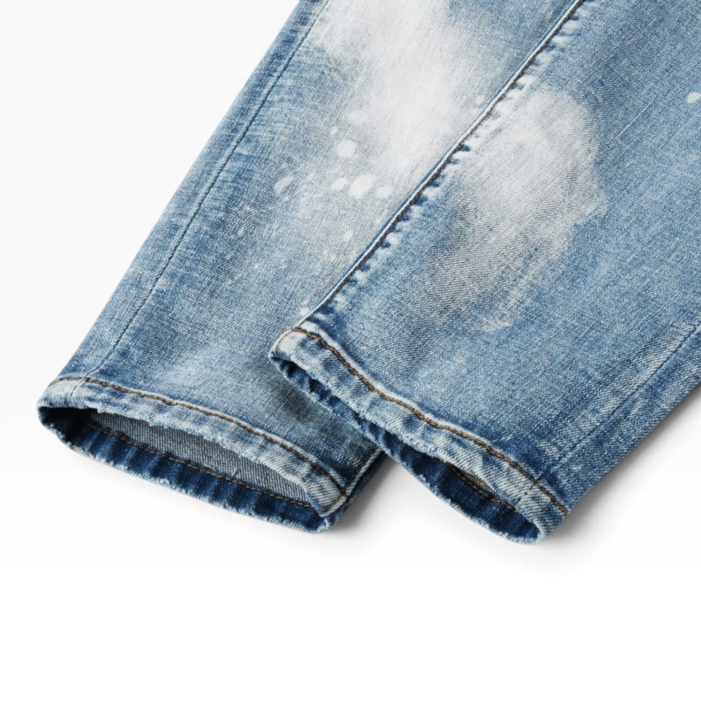 Blue Haze Distressed Stacked Denim