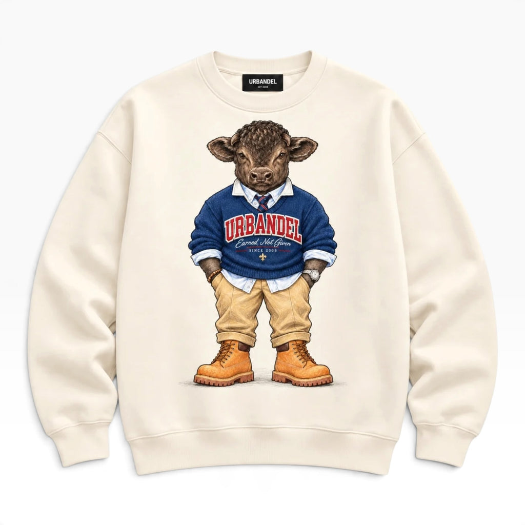 Bull Legacy Graphic Crewneck – Cream