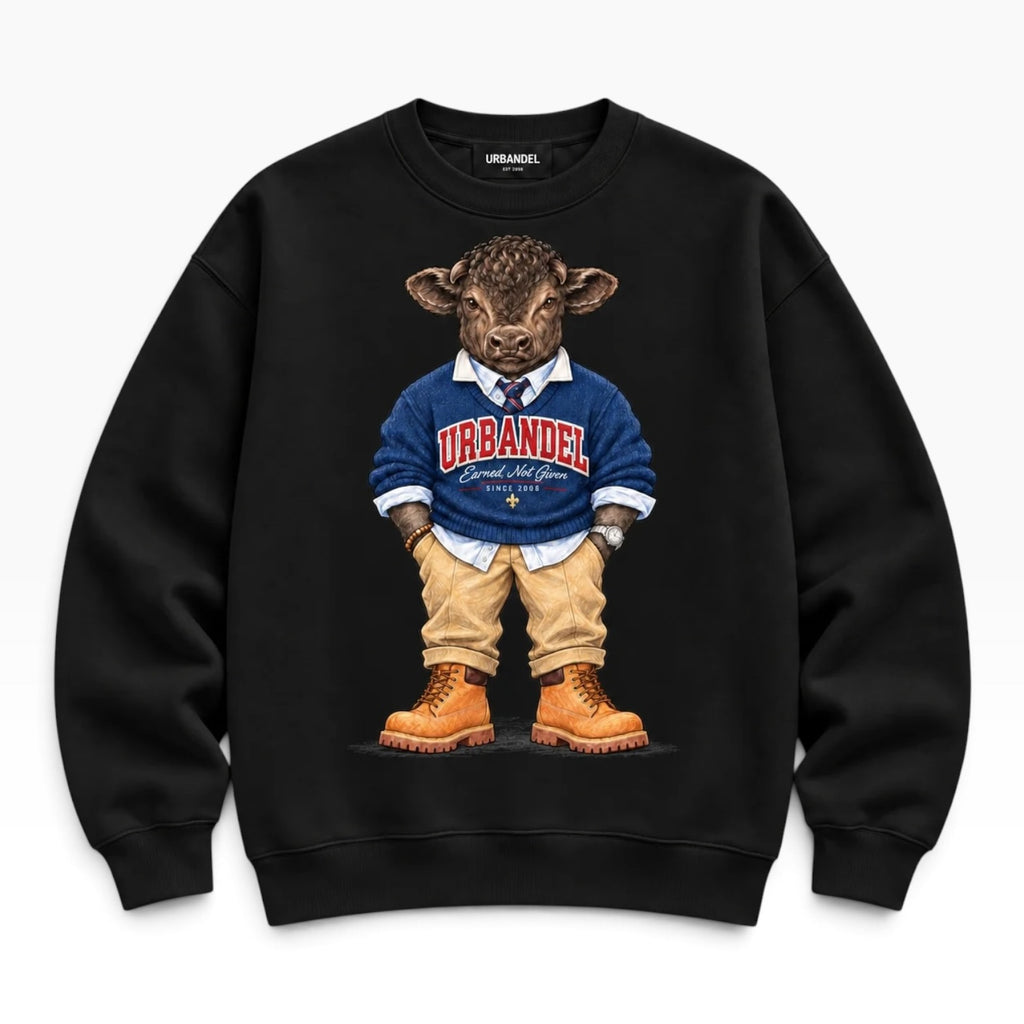 Bull Legacy Graphic Crewneck – Black