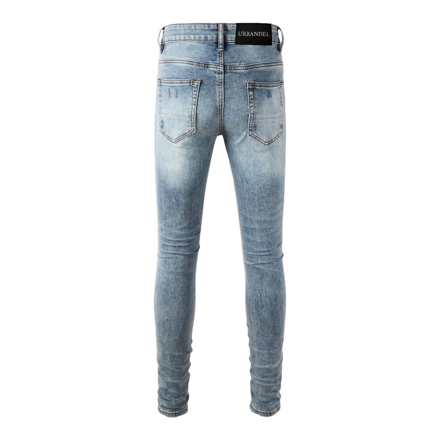 Midnight Rib Distressed Stack Denim