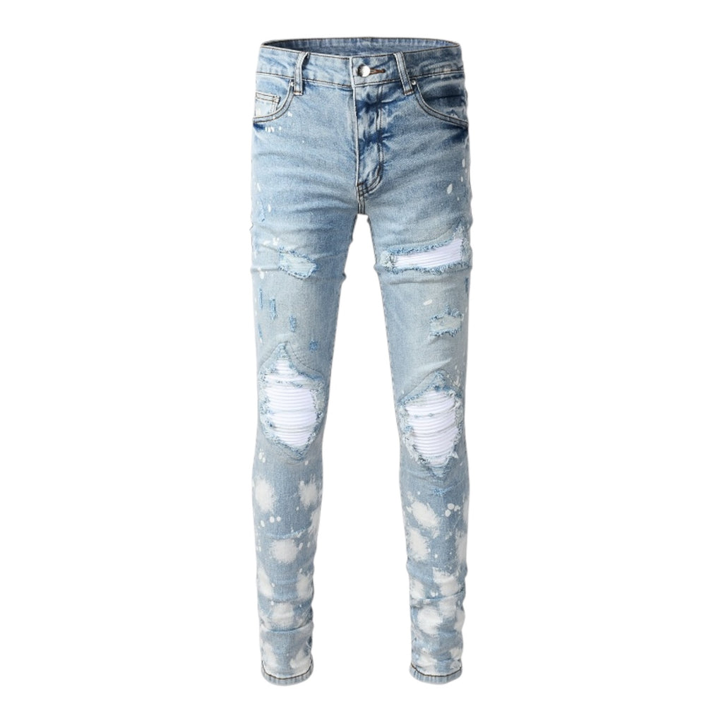 Glacier Distressed Stack Denim