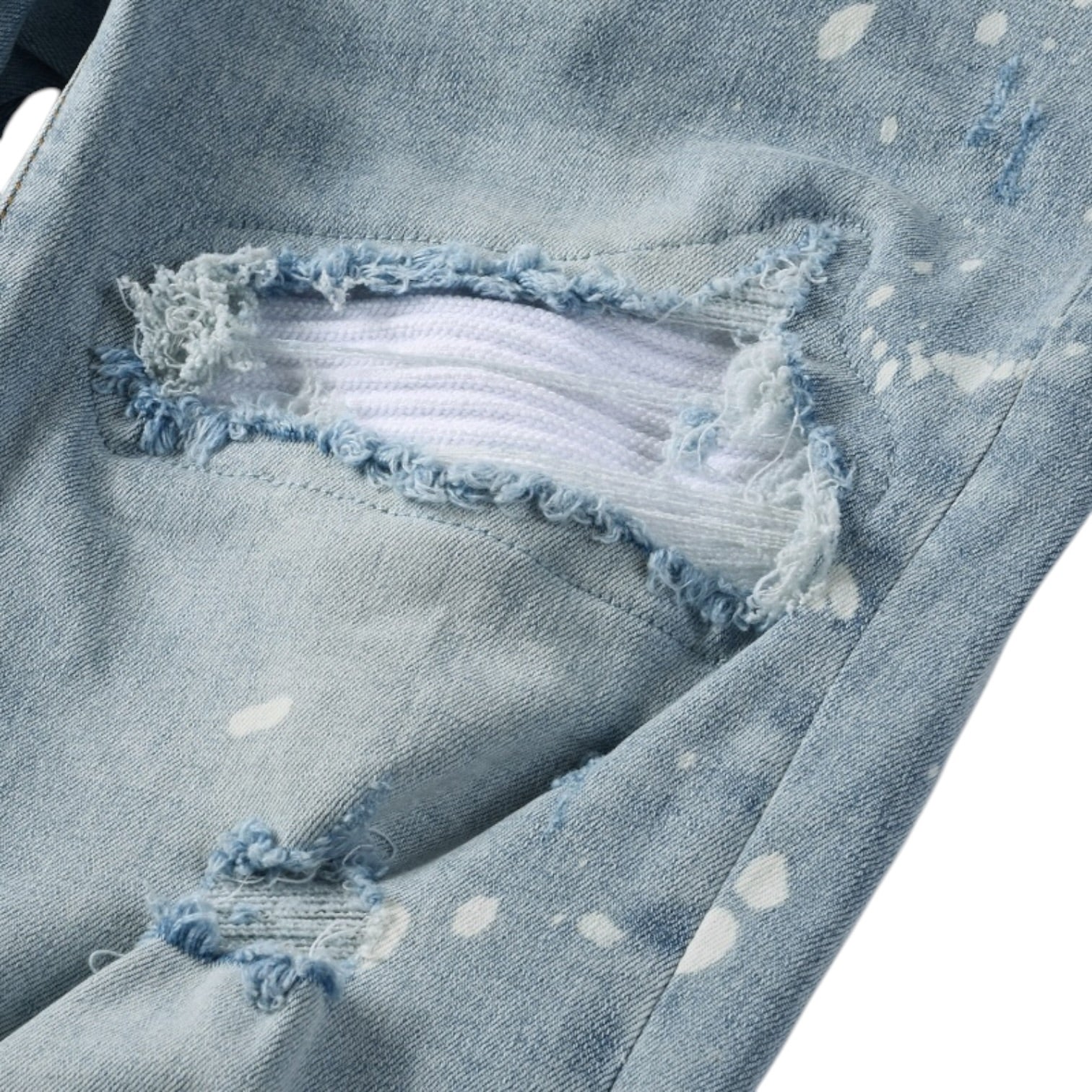 Glacier Distressed Stack Denim