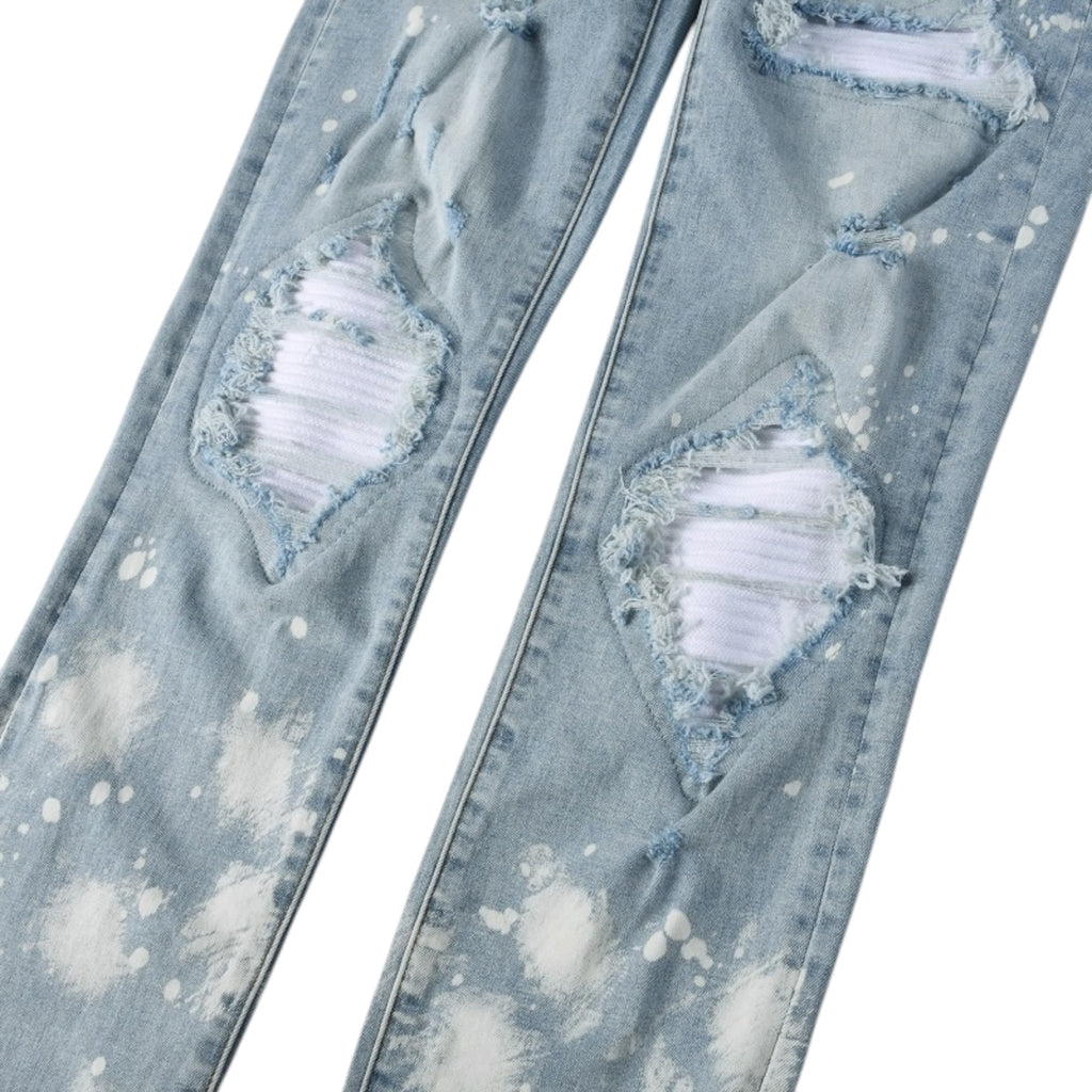 Glacier Distressed Stack Denim