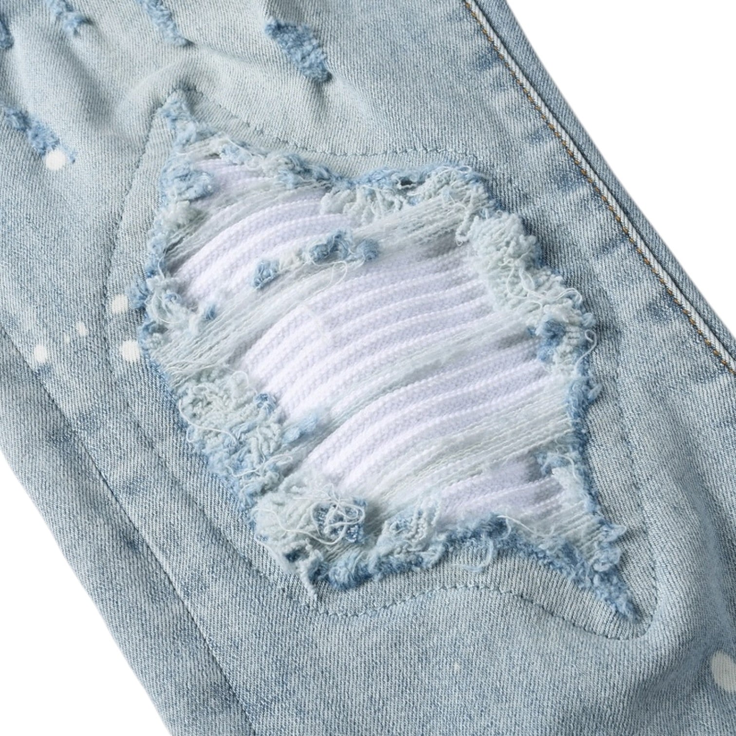 Glacier Distressed Stack Denim