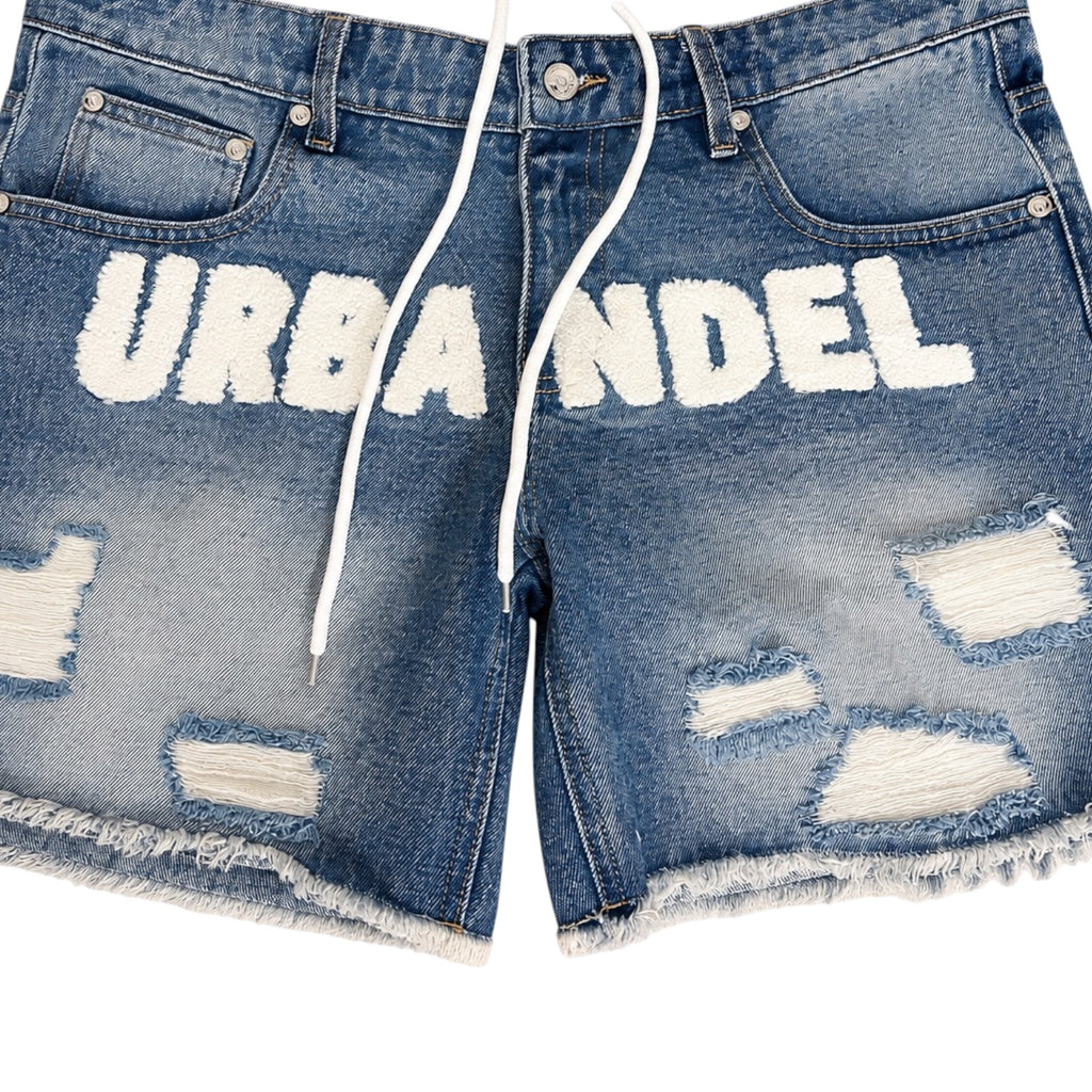 Angel Core Distressed Denim Shorts