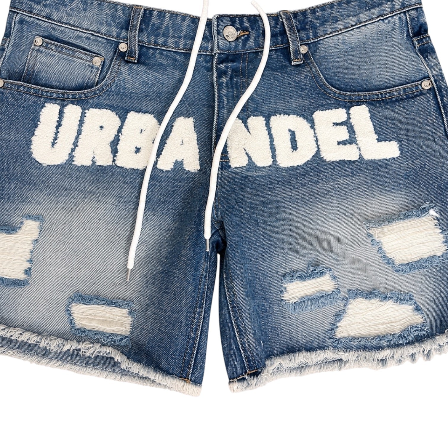 Angel Core Distressed Denim Shorts