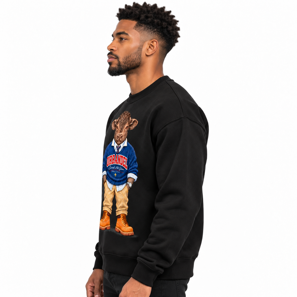 Bull Legacy Graphic Crewneck – Black