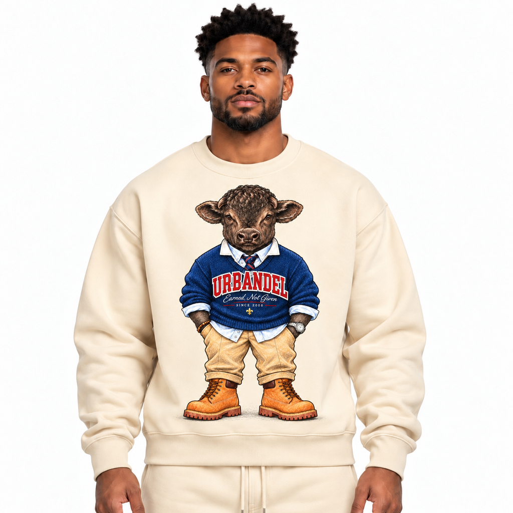 Bull Legacy Graphic Crewneck – Cream