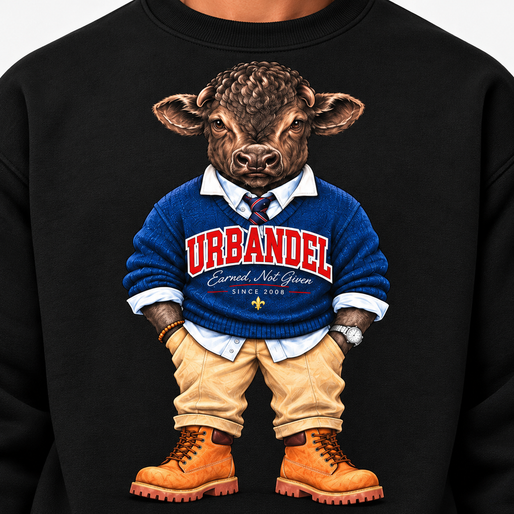 Bull Legacy Graphic Crewneck – Black