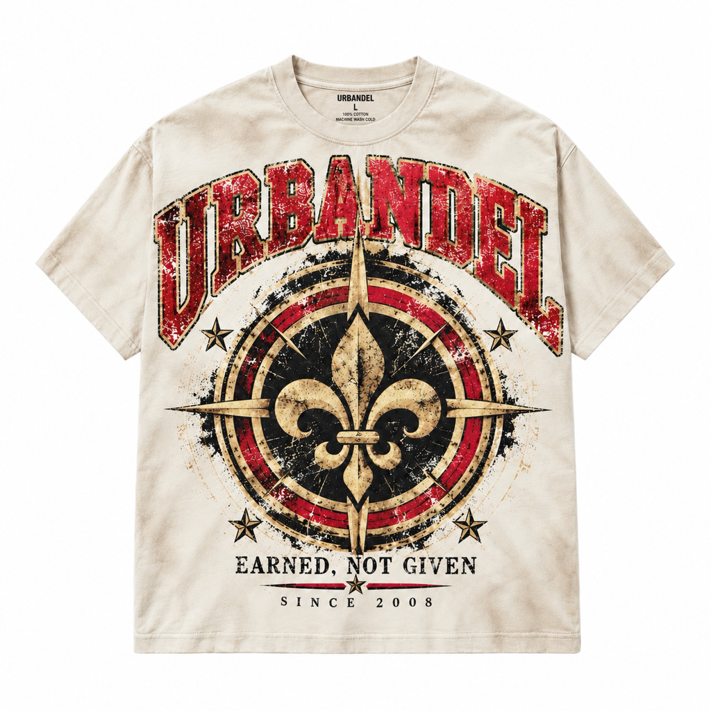 Earned Not Given Celestial Compass Heavyweight Tee – Vintage Cream